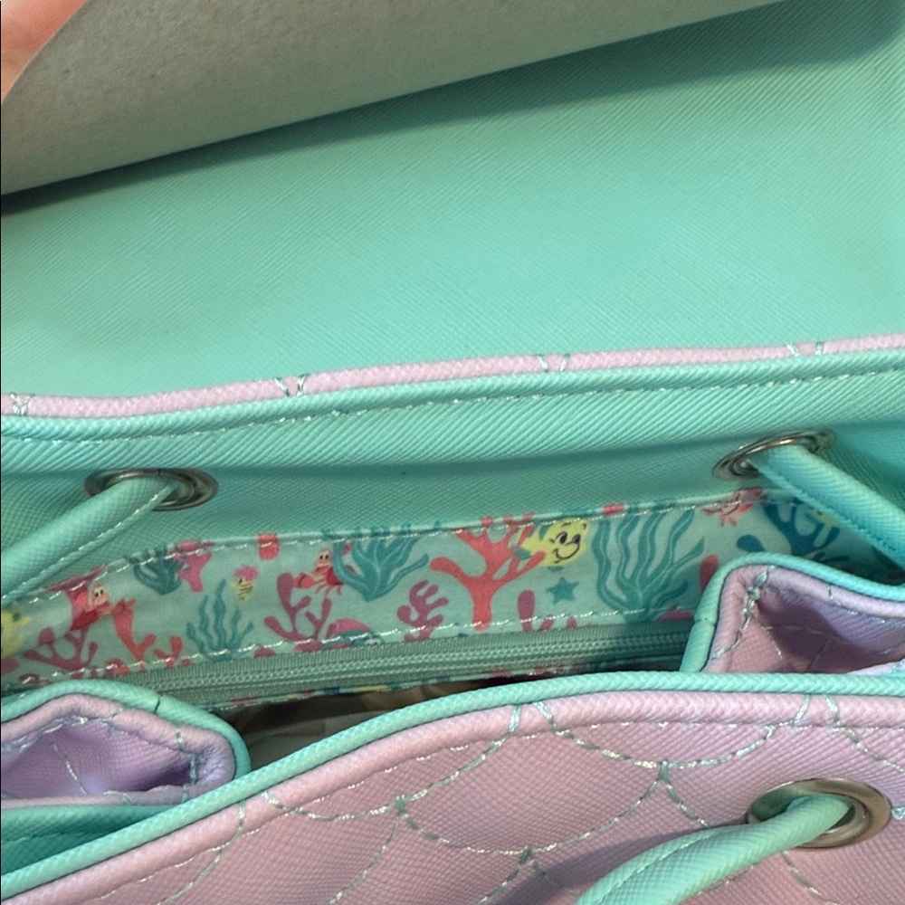 Loungefly Disney Pastel Blue and Purple Backpack - Picture 5 of 5